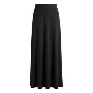 DKNY Black Maxi Skirt Medium Pull On Stretch Minimalist Dark Academia Goth Basic